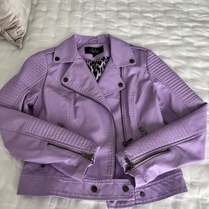 The cutest lavender moto jacket